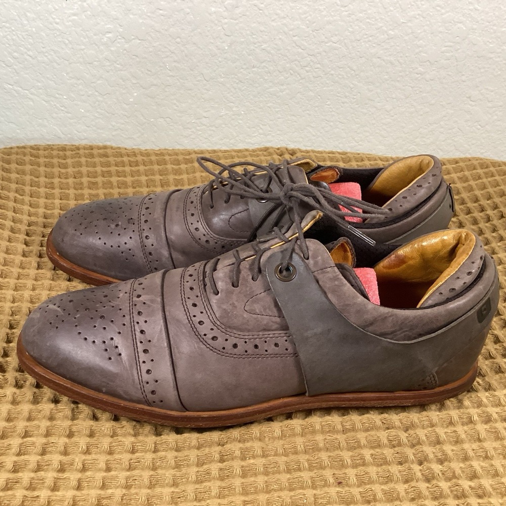 TSUBO Brown Leather Brogue Cap Toe Mens Sz 11 Oxford Lace Up Dress Shoes